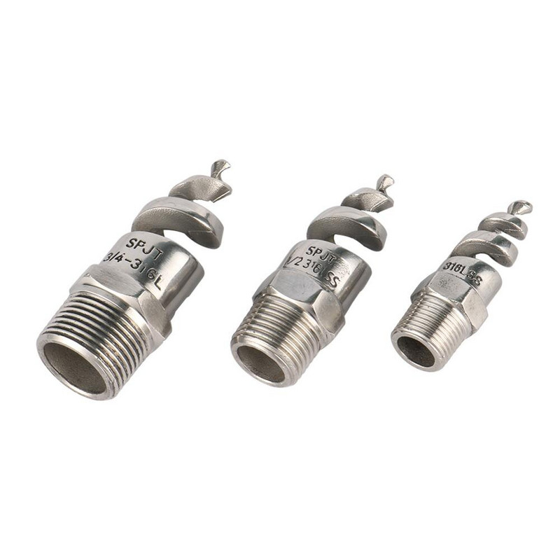 3/8" 1/2" 3/4"1/4" 1" мъжка резба Пълен конус Спирална струйна дюза от неръждаема стомана Поливна мъгла Разпръсквач Инструмент за напояване на градинска трева