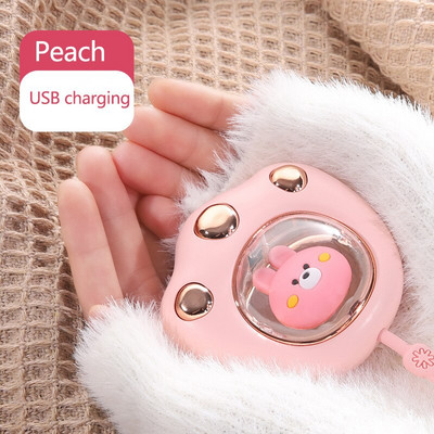 Otrā pārnesuma temperatūras kontroles roku sildītājs Cute cute Cat uzlādējams zēniem un meitenēm pārnēsājams roku sildītājs USB uzlādējama roka