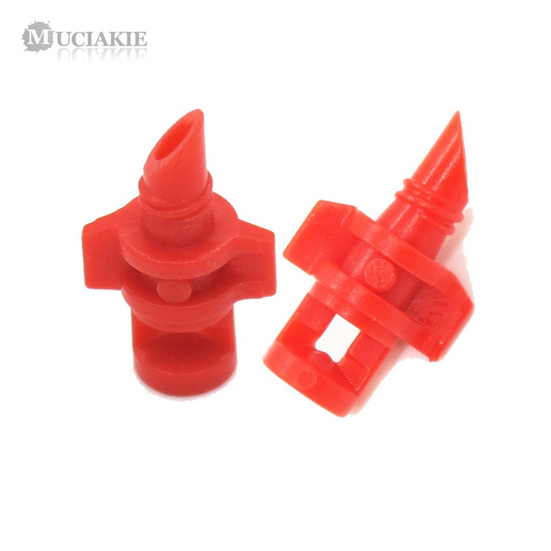 MUCIAKIE 60PCS/опаковка 90 180 360 градуса рефракционна дюза градинско напояване за растения спрей дюза мъгла пръскачка напоителен фитинг