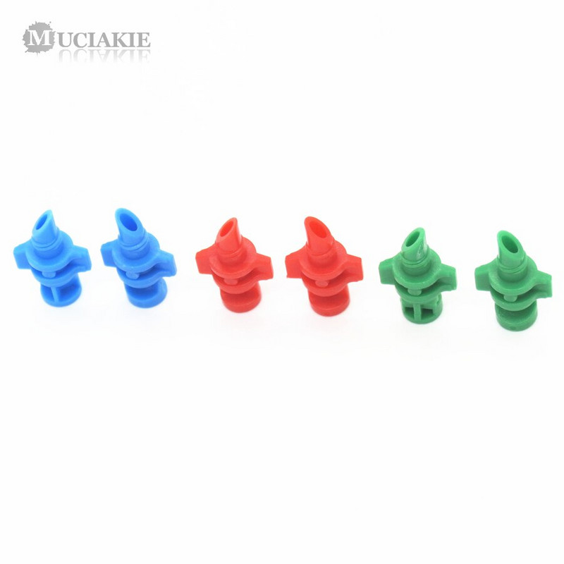 MUCIAKIE 60PCS/опаковка 90 180 360 градуса рефракционна дюза градинско напояване за растения спрей дюза мъгла пръскачка напоителен фитинг