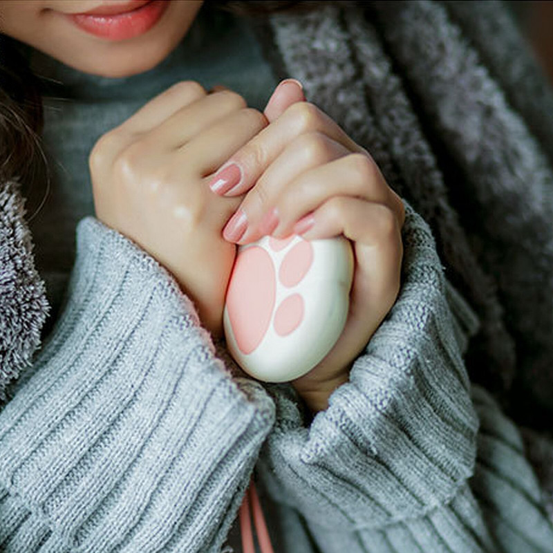 Нагревател Usb Зареждане Преносимо затопляне на бебето Затопляне на ръце Акумулаторна котешка лапа Сладко розово мяукащо нокът Power Bank