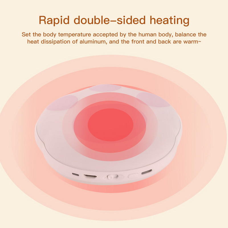 Нагревател Usb Зареждане Преносимо затопляне на бебето Затопляне на ръце Акумулаторна котешка лапа Сладко розово мяукащо нокът Power Bank