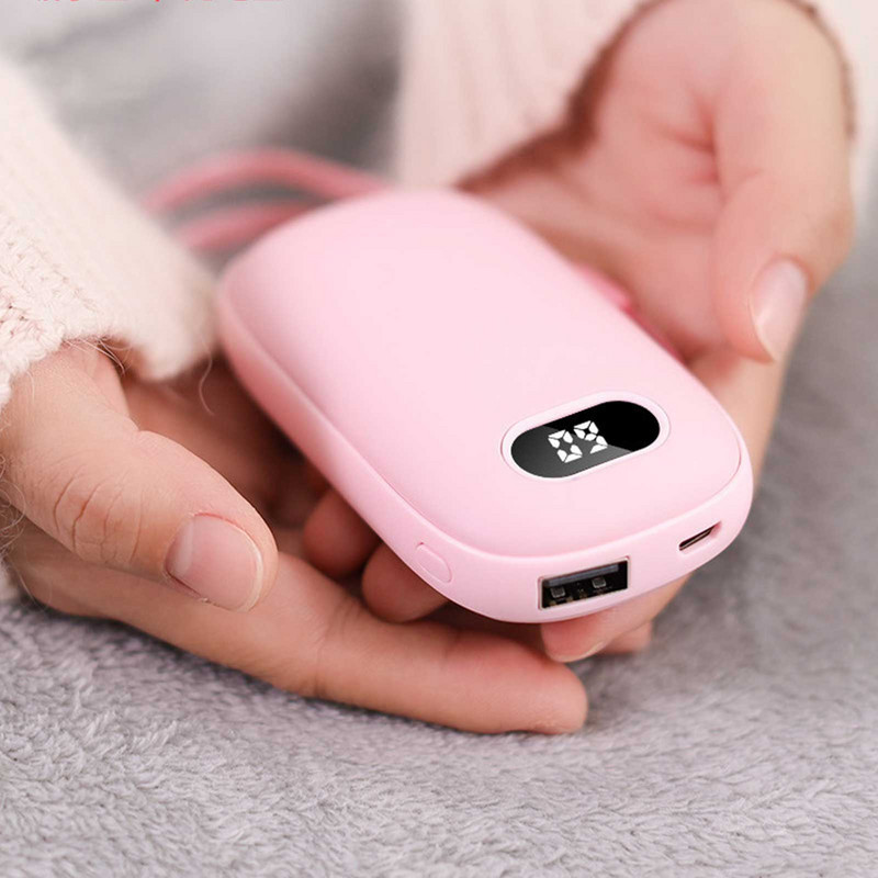 10000mAh 5V/2A USB акумулаторна електрическа нагревател за ръце Power Bank Елегантен преносим нагревател за ръце за подаръци и спортове на открито