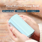 20000mAh roku sildītāji Uzlādējami USB barošanas bankas sildītājs kabatas sildītājs abpusējs karsts roku sildītājs Ziemassvētku dāvana ziemā