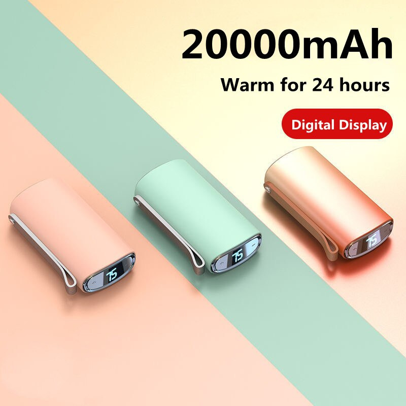 20000mAh нагреватели за ръце, акумулаторна USB Power Bank нагревател, джобен нагревател, двустранен горещ нагревател за ръце, коледен подарък през зимата