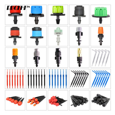 RBCFHI Variety Style Garden Irrigation Sone Connector Spray Sprinkler Emitters Stake Dripper Περιστρεφόμενο ακροφύσιο βέλος ποτίσματος