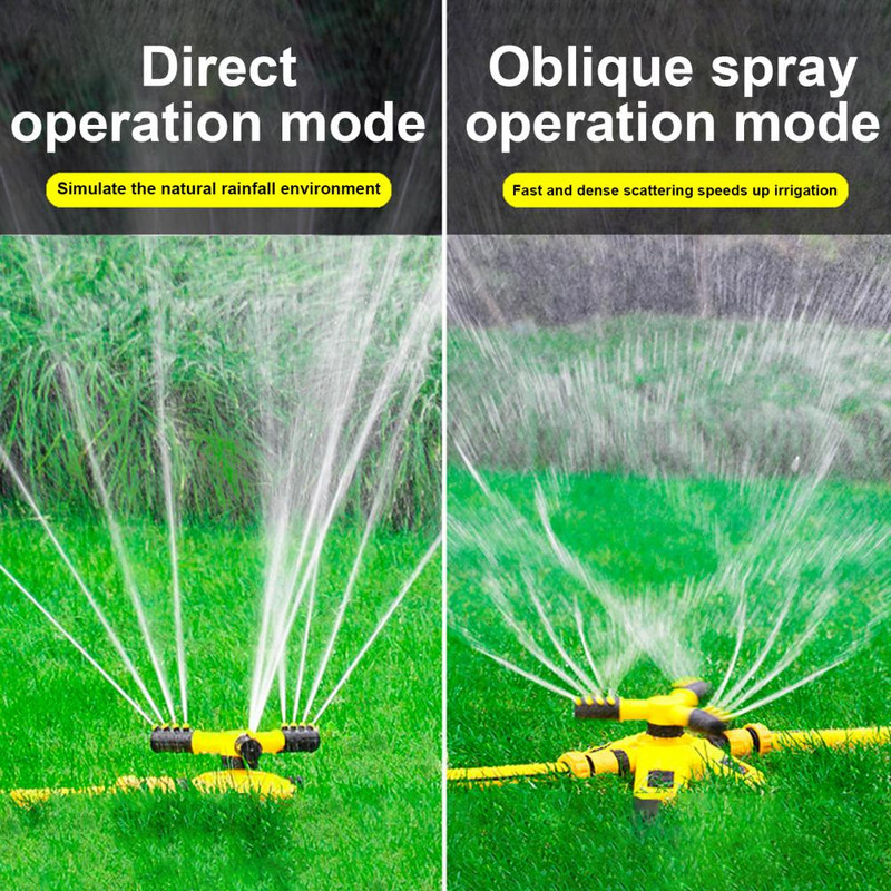 Rotary 3 Fork Automatic Spray Head Adjustable Utility Water Sprankler Πλαστικό Πρακτικό Πότισμα Ψεκαστήρα Άρδευσης για Κήπο