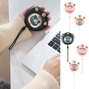 1200/2400mAh Електрически нагревател за ръце USB акумулаторен LED бързо загряващ джобен мини нагревател за ръце Сладък котешки нокът Зимен нагревател за ръце