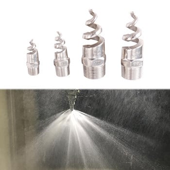 Αρσενικό νήμα 316L από ανοξείδωτο ατσάλι Spiral Jet Nozzle Industrial Spray Dust Remove Nozzle Πλήρης κώνος σπειροειδής ακροφύσιο για κήπο 1 τεμ.