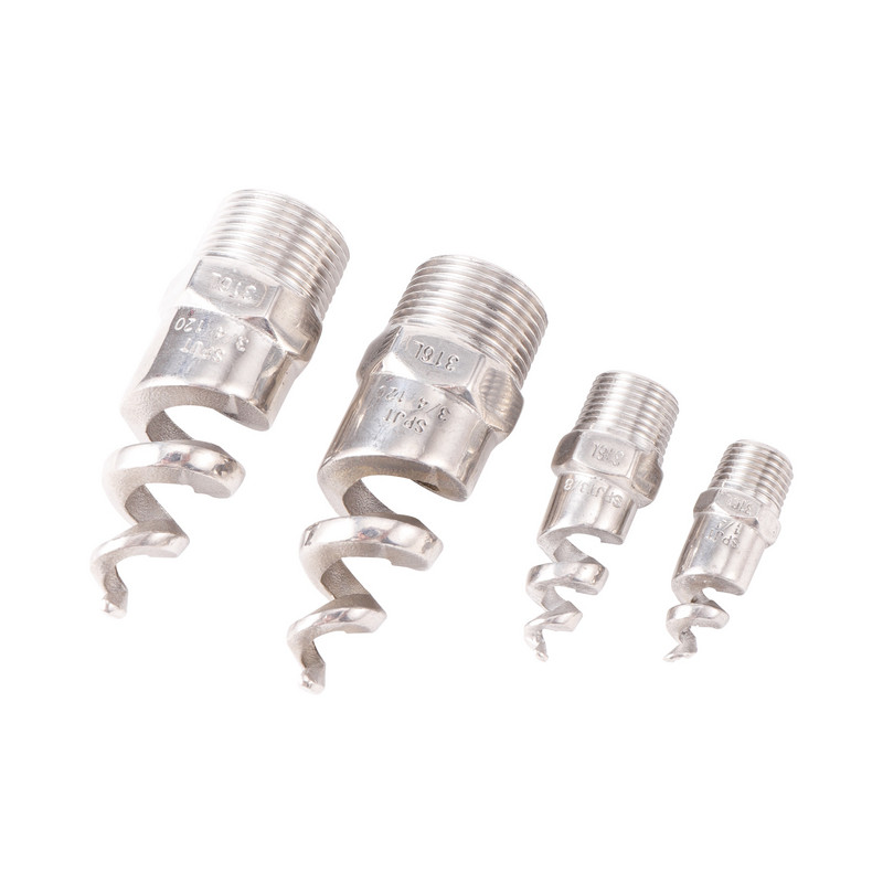 Външна резба 316L спирална струйна дюза от неръждаема стомана Промишлен спрей Дюза за премахване на прах Спирална дюза с пълен конус за градина 1 бр.