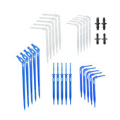 3/5mm 4/7mm bultu pilinātāji 1/8" 1/4" pilināmā smaile, elkoņa bultiņa, pilienu emitētājs podiņos apūdeņošana, laistīšana līdz auga saknei 25 gab.