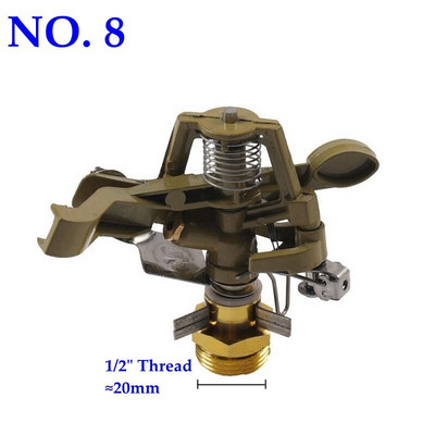 1/2`` 3/4" Filet 360 duze rotative Sprinkler de înaltă rezistență, durabil, grădină, gazon, apă, agricultură, irigare, aspersor cu impact