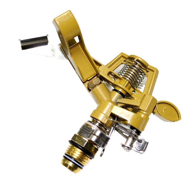 Градинска въртяща се рокерна ударна пръскачка 1/2 инча външна резба Месингова поливане на тревата Регулируема дюза Напоителна пръскачка