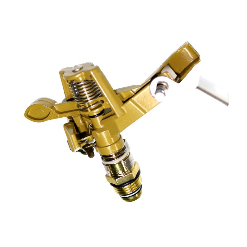 Градинска въртяща се рокерна ударна пръскачка 1/2 инча външна резба Месингова поливане на тревата Регулируема дюза Напоителна пръскачка