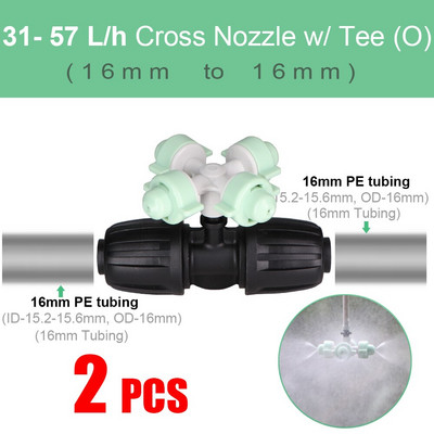 16 mm PE caurules ūdens savienotāji Dārza apūdeņošanas piederumi 16 mm x 3/8`` 1/4`` 1/8`` 6,0 mm cauruļu savienojuma adapteris, samazināti savienojumi