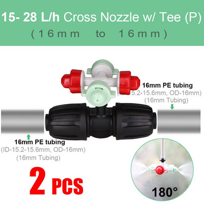 16 mm PE caurules ūdens savienotāji Dārza apūdeņošanas piederumi 16 mm x 3/8`` 1/4`` 1/8`` 6,0 mm cauruļu savienojuma adapteris, samazināti savienojumi