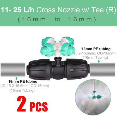 16 mm PE caurules ūdens savienotāji Dārza apūdeņošanas piederumi 16 mm x 3/8`` 1/4`` 1/8`` 6,0 mm cauruļu savienojuma adapteris, samazināti savienojumi