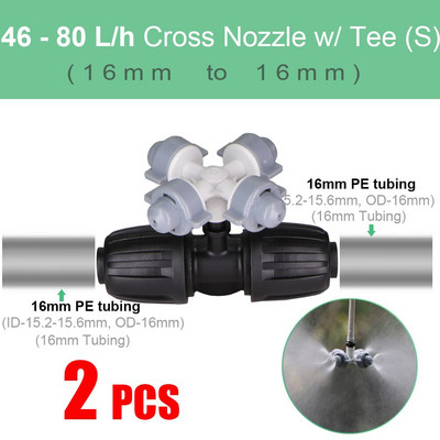 16 mm PE caurules ūdens savienotāji Dārza apūdeņošanas piederumi 16 mm x 3/8`` 1/4`` 1/8`` 6,0 mm cauruļu savienojuma adapteris, samazināti savienojumi