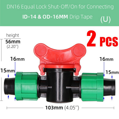 16 mm PE caurules ūdens savienotāji Dārza apūdeņošanas piederumi 16 mm x 3/8`` 1/4`` 1/8`` 6,0 mm cauruļu savienojuma adapteris, samazināti savienojumi