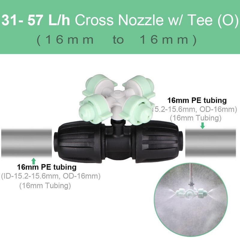 16 mm PE тръби Водни съединители Фитинги за градинско напояване 16 mm x 3/8`` 1/4`` 1/8`` 6,0 mm Адаптер за свързване на тръби Намалени съединения