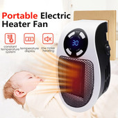Pārnēsājams elektriskais sildītājs spraudnis sienas sildītājs Jaudīgs siltais pūtējs istabas apsildes krāsns mājsaimniecības radiators tālvadības sildīšanas mašīna