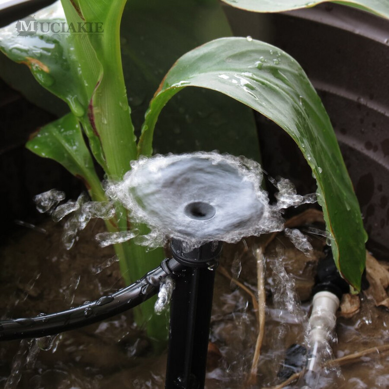 MUCIAKIE 10 БР. 13 см микро барботер, капково напояване, регулируеми емитери, колове, смесени 3 вида вода, капкообразувател, земеделска земя, използване на 4/7 мм маркуч