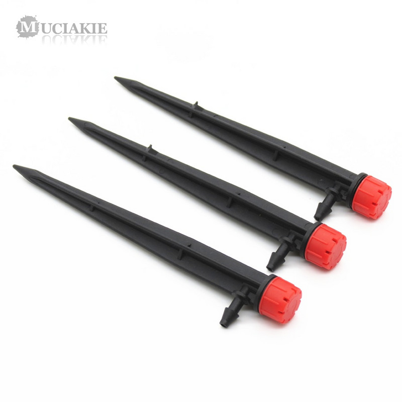 MUCIAKIE 10 БР. 13 см микро барботер, капково напояване, регулируеми емитери, колове, смесени 3 вида вода, капкообразувател, земеделска земя, използване на 4/7 мм маркуч