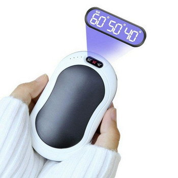 10000mAh Θερμαντήρας χεριών USB Power Bank Φορητό ηλεκτρικό τσεπάκι Ψηφιακός φακός χριστουγεννιάτικου δώρου με υφασμάτινη τσάντα
