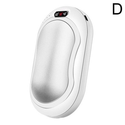 10000mAh roku sildītājs USB barošanas banka pārnēsājama elektriskā kabatas rokas sildītājs digitālā displeja lukturītis Ziemassvētku dāvana ar auduma maisiņu