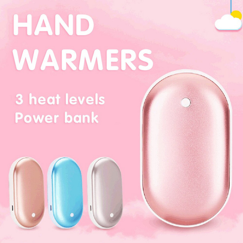 5000mAh Зимен мини нагревател за ръце Нагревателна подложка USB акумулаторен удобен нагревател Джобен мини анимационен електрически нагревател Топъл