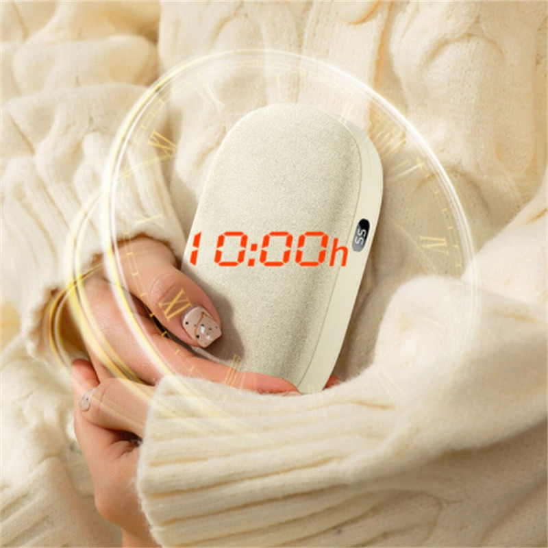 Mini Calentador Portable Usb Velvet Hand Warmer Mobile Power Bank 2 In 1 Цифров дисплей Контрол на температурата Акумулаторен нагревател