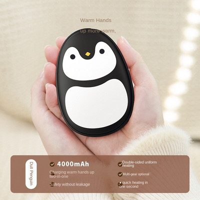 4000/20000 MAh roku sildītājs Power Bank 2-in-1 Mini portatīvais USB digitālais displejs dāvanu kastīte roku sildīšanai olu mini sildītājs jauks mājdzīvnieks