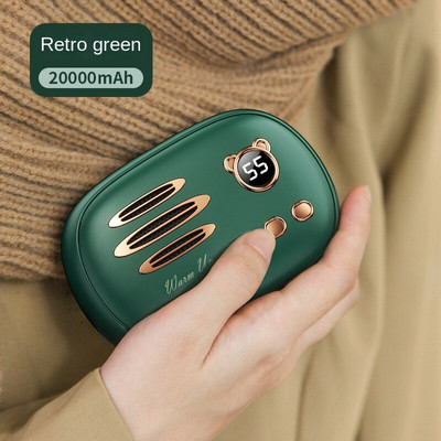 4000/20000 MAh roku sildītājs Power Bank 2-in-1 Mini portatīvais USB digitālais displejs dāvanu kastīte roku sildīšanai olu mini sildītājs jauks mājdzīvnieks