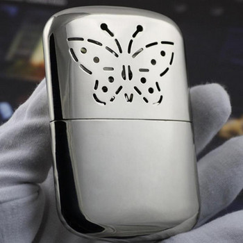 Εξωτερικός νέος μεταλλικός θερμαντήρας χεριών βενζίνη επαναχρησιμοποιούμενος προμήθειες τσέπης σκι κάμπινγκ φορητός χειμερινός θερμαντήρας χεριών