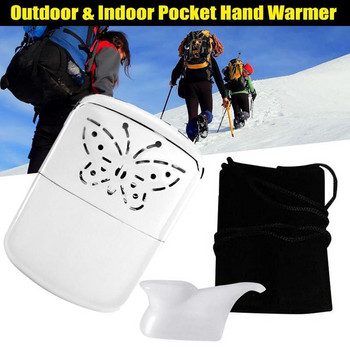 Външен нов метален нагревател за ръце, бензин, многократна употреба, джобни принадлежности за ски, къмпинг, преносим зимен нагревател за ръце
