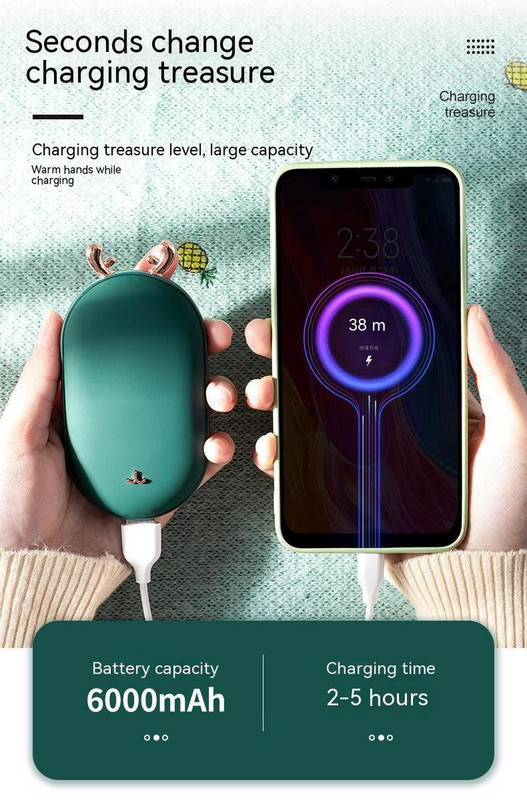 Winter Mini Hand Warmer Heat Pad Usb Rechargeable Handy Warmer Heater Pocket Mini Cartoon Pocket Cartoon Electric Heater War