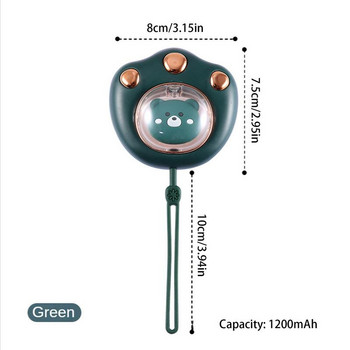 1200/2400mAh Електрически нагревател за ръце USB акумулаторен LED бързо загряващ джобен мини нагревател за ръце Сладък котешки нокът Зимен нагревател за ръце