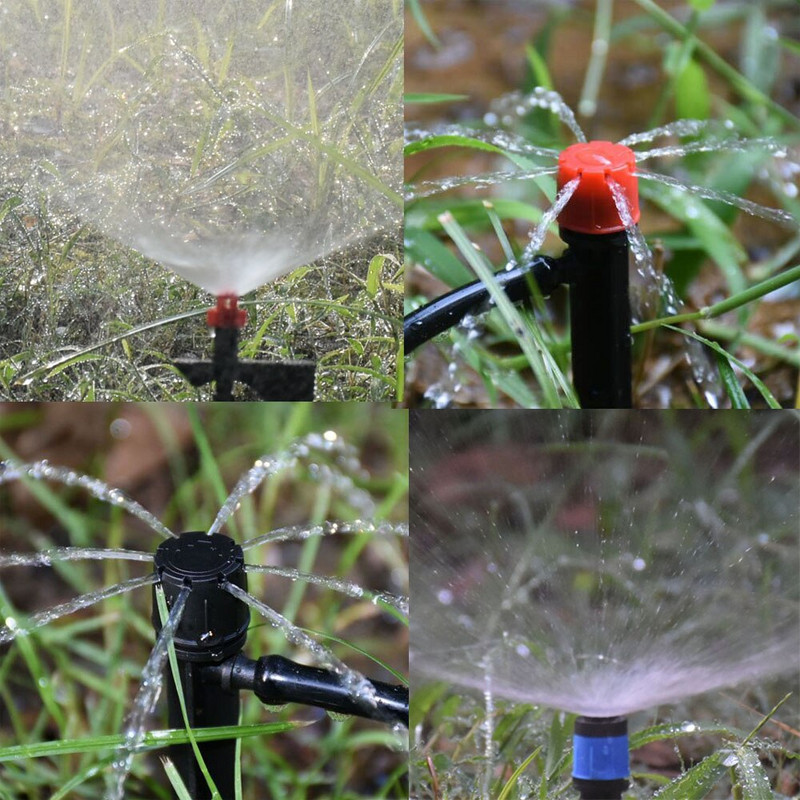 90/180/360 градуса регулируем капкомер за напояване Вкарване на земя 4/7 мм маркуч за поливане на градина 13 см въртящ се вихров спринклер
