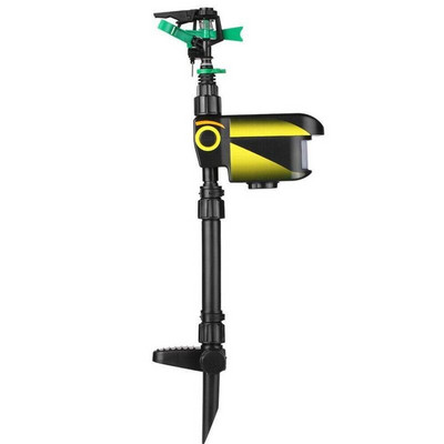 Saulės energija varomas judesio aktyvuojamas gyvūnų atbaidiklis, atnaujinta versija, automatinis jutiklis sodo gyvūnams atgrasantis purkštuvų repelentas