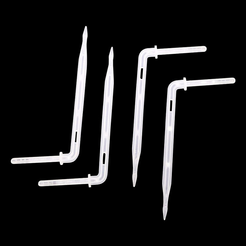 Извита стрелка Dripper White Drip Emitter Саксийни растения Поливане Автоматична система за микро напояване за 4/7 mm маркуч 40 бр.