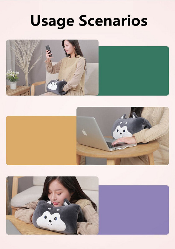 USB електрическо отопление за затопляне на ръце Карикатура за затопляне на ръце Подложка за момиче Топла бебешка плюшена възглавница Топла възглавница за ръце Спалня Коледен подарък