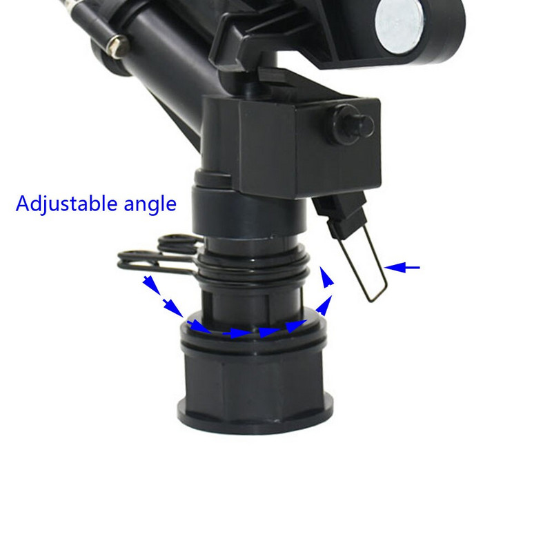 1,5-инчова въртяща се спринклерна дюза за ферма, 360 градуса регулируема мощна дюза за напояване на тревни площи
