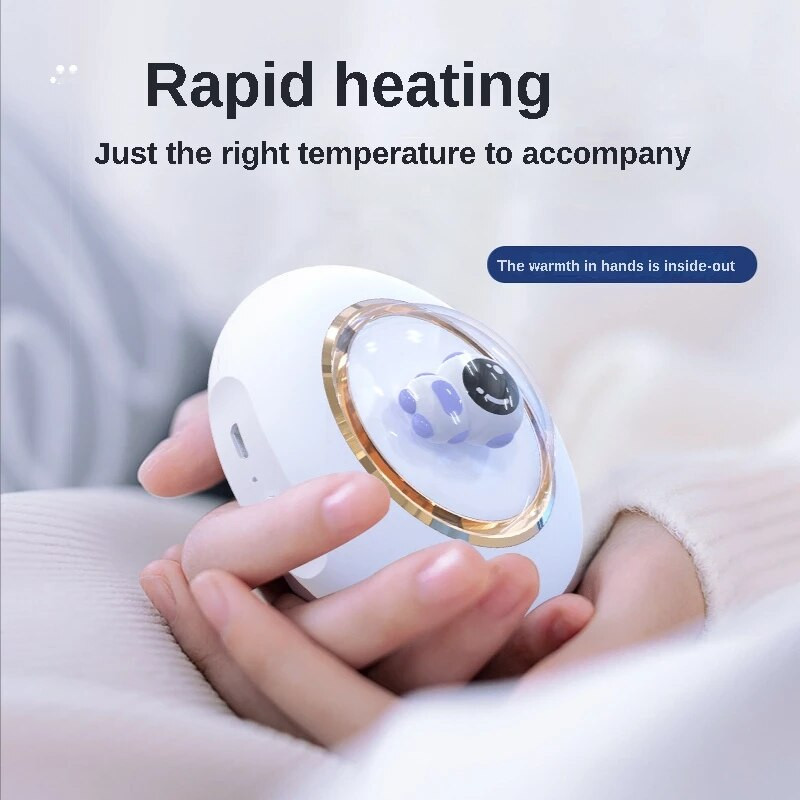 Astronaut LED Flying Diucer Hand Warmer Night Light 4000mAh 5-6 ωρών Χαριτωμένο θερμαντήρα χεριών Επαναφορτιζόμενα Χειμερινά ζεστά προϊόντα