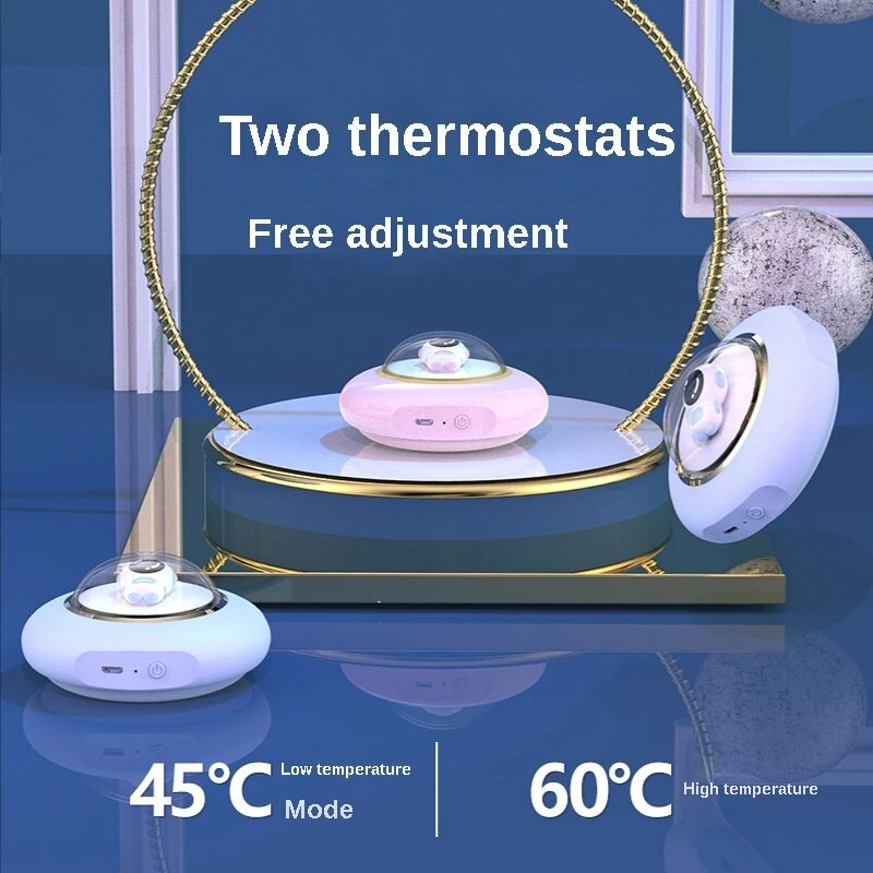 Astronaut LED Flying Diucer Hand Warmer Night Light 4000mAh 5-6 ωρών Χαριτωμένο θερμαντήρα χεριών Επαναφορτιζόμενα Χειμερινά ζεστά προϊόντα