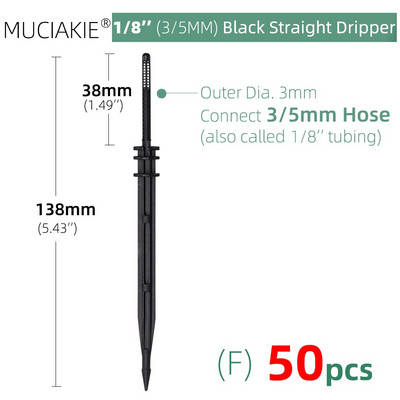 MUCIAKIE 24 veidi 3/5MM 1/8 collu mikro pilinātāji piederumi dārza pilienveida apūdeņošanas izstarotāju kompensācija 2/3/5/6 virzienu savienojuma adapteris