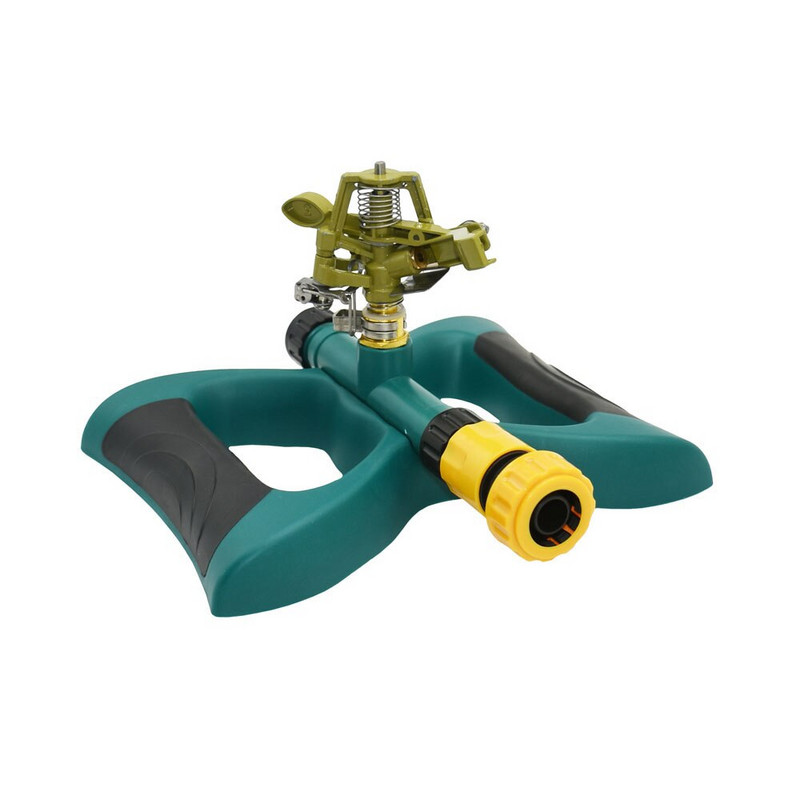 Спринклерна пръскачка за поливане на вода от цинкова сплав Градинска люлка за трева с опора на дюзата Регулируеми комплекти за напояване на ферма