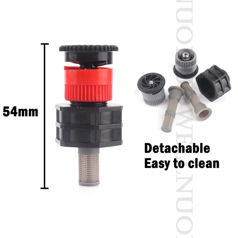 5PCS 1/2" регулируем ъгъл на градинска тревна площ Земеделие Микро спрей Напояване Спринклер Автоматично поливане Охлаждаща дюза