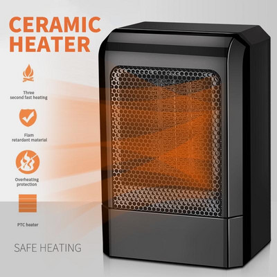 500W Mini Electric Heater Φορητός ανεμιστήρας οικιακής θέρμανσης 400W μινιατούρα μικρής ισχύος Μικρή ηλιοθερμική μηχανή χαμηλού θορύβου Ζεστό US EU PLUG