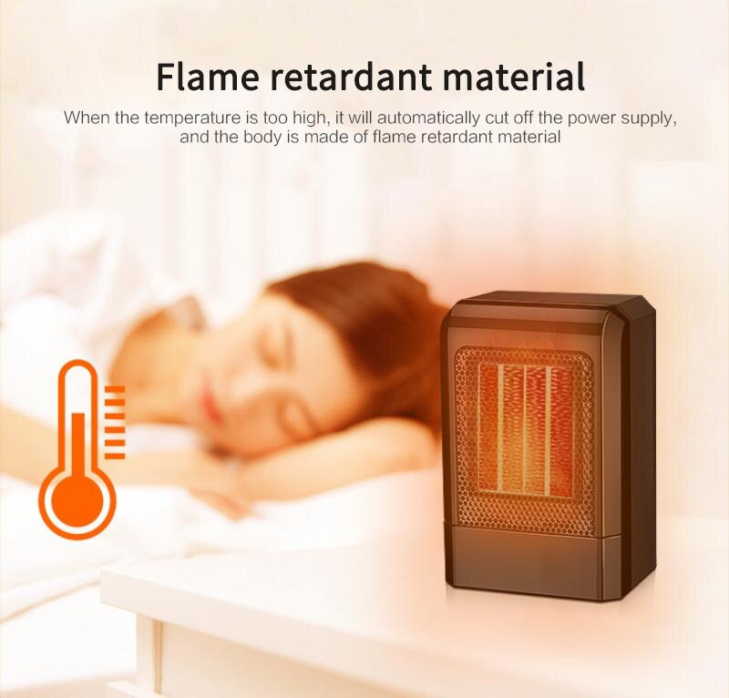 500 W Мини електрически нагревател Преносим домашен вентилатор за отопление 400 W Миниатюрна малка слънчева отоплителна машина с ниска мощност Нисък шум Топъл US EU PLUG
