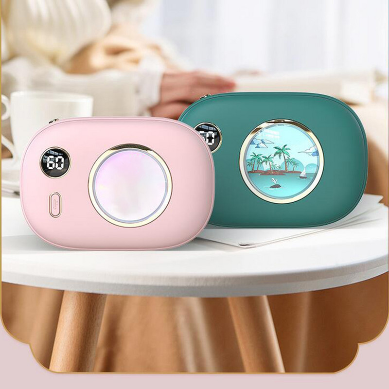 USB Две-в-едно Управление Топло Бебе Зареждане Ръчно затопляне Акумулаторна Електрическа Нагревател Затоплящо Зимно Двустранно Отопление Дълъг Джоб